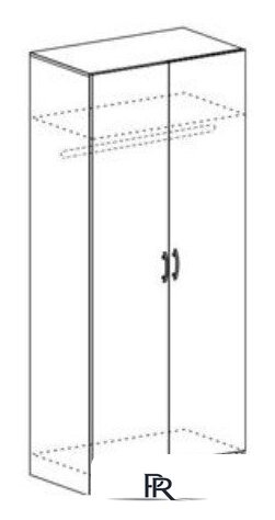 Шкаф распашной Стендмебель Басса ШК-554 (ясень шимо светлый/ясень шимо темный) - Изображение №2 — Интернет-магазин ПроЗаказ