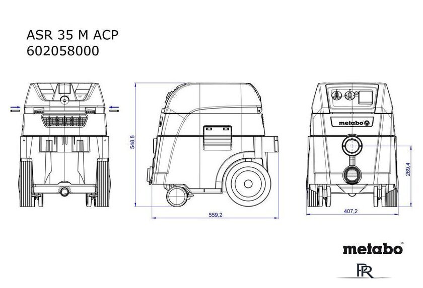Пылесос Metabo ASR 35 M ACP - Изображение №9 — Интернет-магазин ПроЗаказ