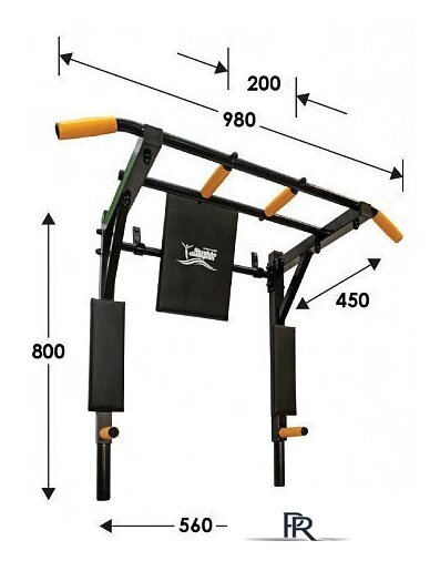 Турник с брусьями Absolute Champion Профи 3 в 1 АЧ 15163 (белый) - Изображение №3 — Интернет-магазин ПроЗаказ