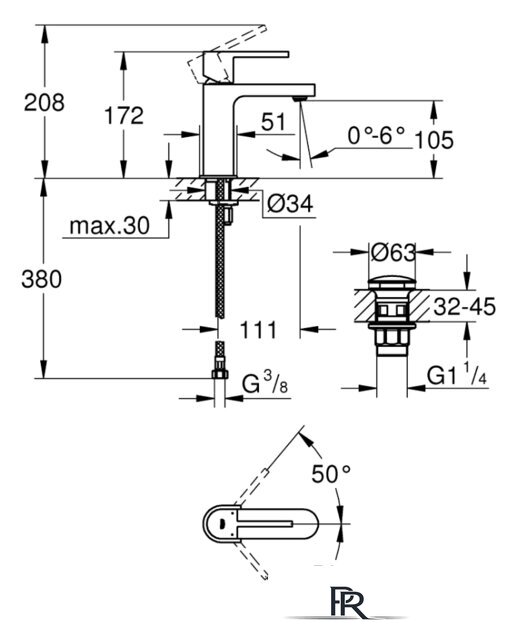 Смеситель Grohe Plus 33163003 - Изображение №2 — Интернет-магазин ПроЗаказ