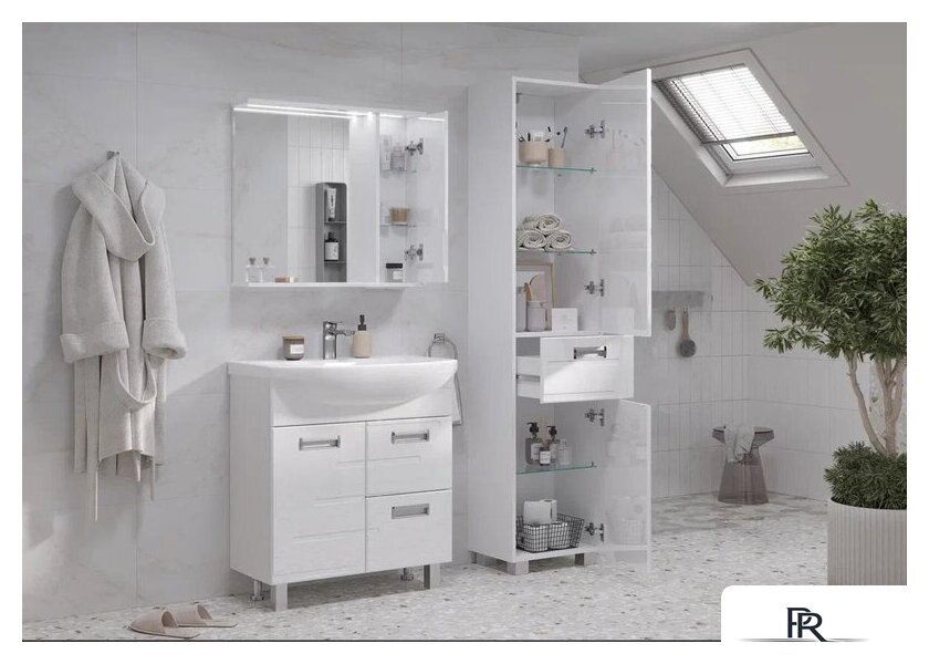  Volna Шкаф с зеркалом Joli 70 R (белый) - Изображение №7 — Интернет-магазин ПроЗаказ