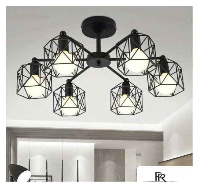 Люстра средней высоты Sundays Home KR-23 6198 (с лампами Led-Шар-deco 6шт) - Изображение №16 — Интернет-магазин ПроЗаказ