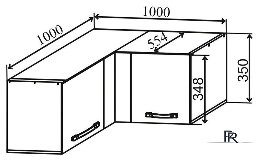 Шкаф навесной ДСВ Тренто ГПГУ 1000 (серый/серый) - Изображение №2 — Интернет-магазин ПроЗаказ
