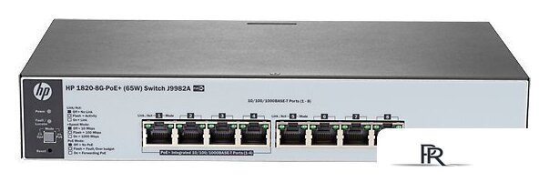 Управляемый коммутатор 2-го уровня HP 1820-8G-PoE+ (J9982A) - Изображение №1 — Интернет-магазин ПроЗаказ