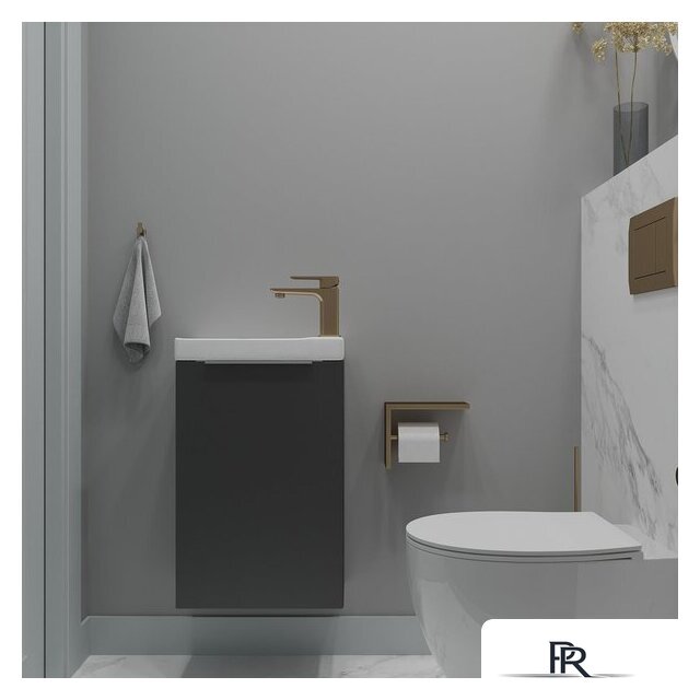  ЗОВ Тумба под умывальник Монови Слим 40 S40LG0LG7091B (антрацит) - Изображение №6 — Интернет-магазин ПроЗаказ