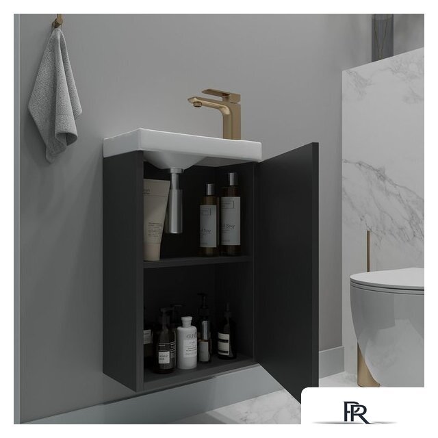  ЗОВ Тумба под умывальник Монови Слим 40 S40LG0LG7091B (антрацит) - Изображение №5 — Интернет-магазин ПроЗаказ