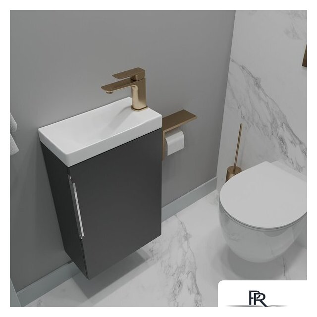  ЗОВ Тумба под умывальник Монови Слим 40 S40LG0LG7091B (антрацит) - Изображение №9 — Интернет-магазин ПроЗаказ