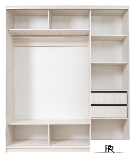 Шкаф-купе Рэйгрупп 176450 YYX Elgon РГ-09.02 (ясень снежный/хром) - Изображение №2 — Интернет-магазин ПроЗаказ