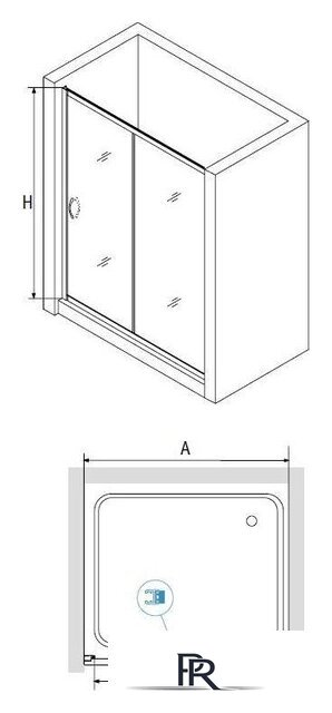 Душевая дверь RGW PA-016B 350801613-14 130 (черный/прозрачное стекло) - Изображение №2 — Интернет-магазин ПроЗаказ
