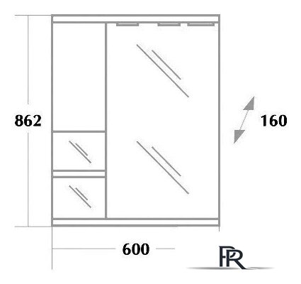  Onika Шкаф с зеркалом Элита 60.02 правый (оливковый) [206022] - Изображение №2 — Интернет-магазин ПроЗаказ