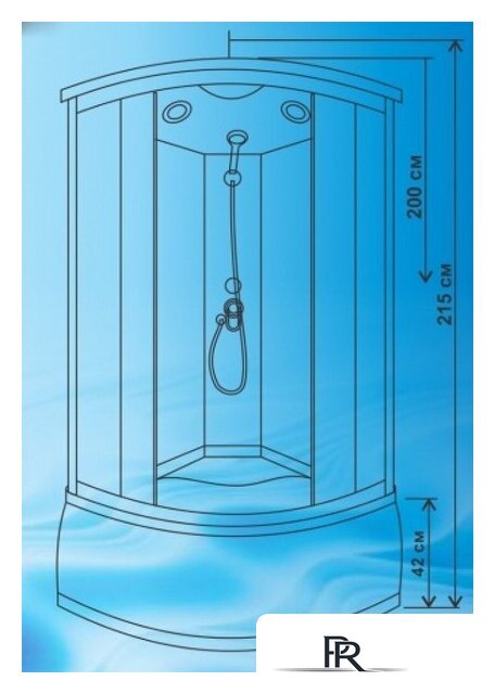Душевая кабина Водный мир ВМ-8811Е (90x90, матовое стекло) - Изображение №2 — Интернет-магазин ПроЗаказ