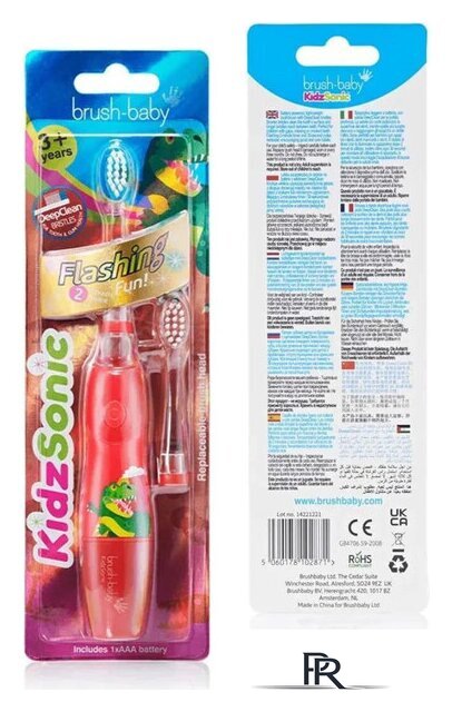 Электрическая зубная щетка Brush-Baby KidzSonic Dinosaur - Изображение №3 — Интернет-магазин ПроЗаказ