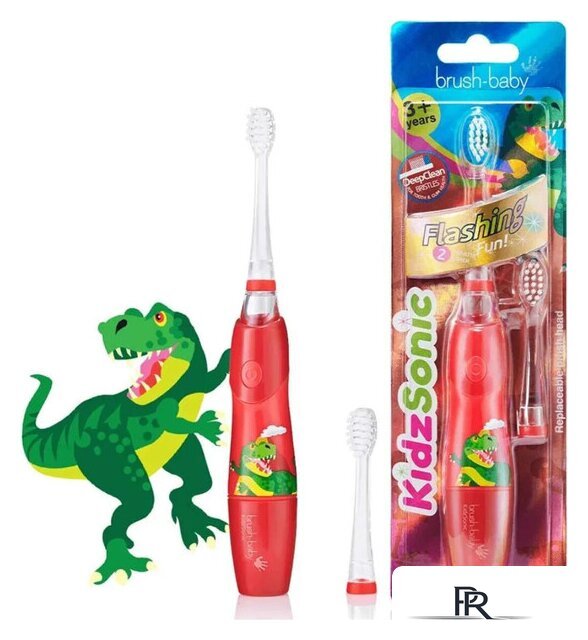 Электрическая зубная щетка Brush-Baby KidzSonic Dinosaur - Изображение №1 — Интернет-магазин ПроЗаказ