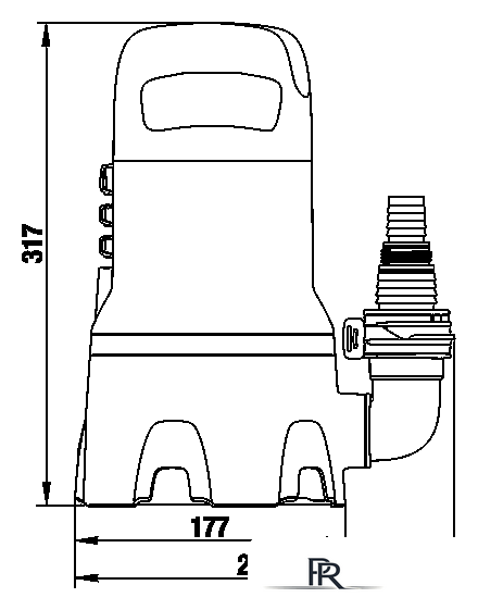 Дренажный насос Gardena 9000 (для грязной воды) - Изображение №4 — Интернет-магазин ПроЗаказ