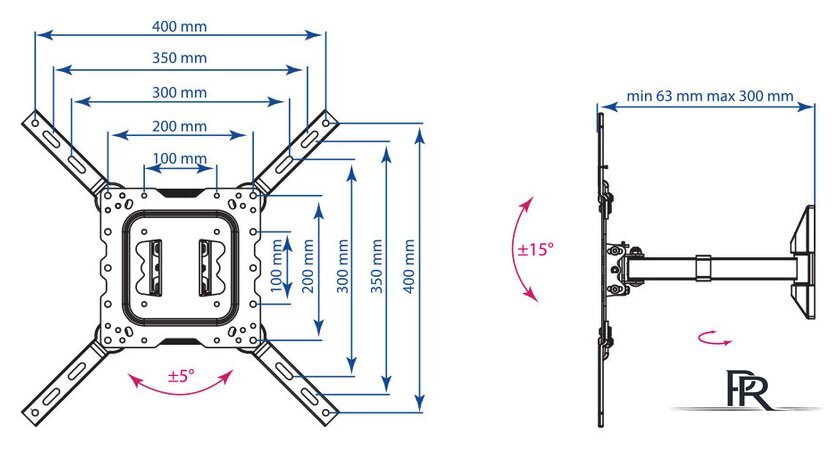 Кронштейн для телевизора Kromax DIX-17 - Изображение №2 — Интернет-магазин ПроЗаказ