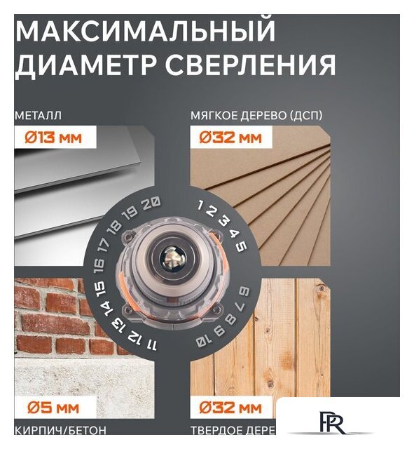 Ударная дрель-шуруповерт Patriot BR 210 UES 180301510 (без АКБ) - Изображение №11 — Интернет-магазин ПроЗаказ