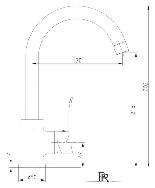 Смеситель Lauter Atrio 21DF1508 - Изображение №2 — Интернет-магазин ПроЗаказ