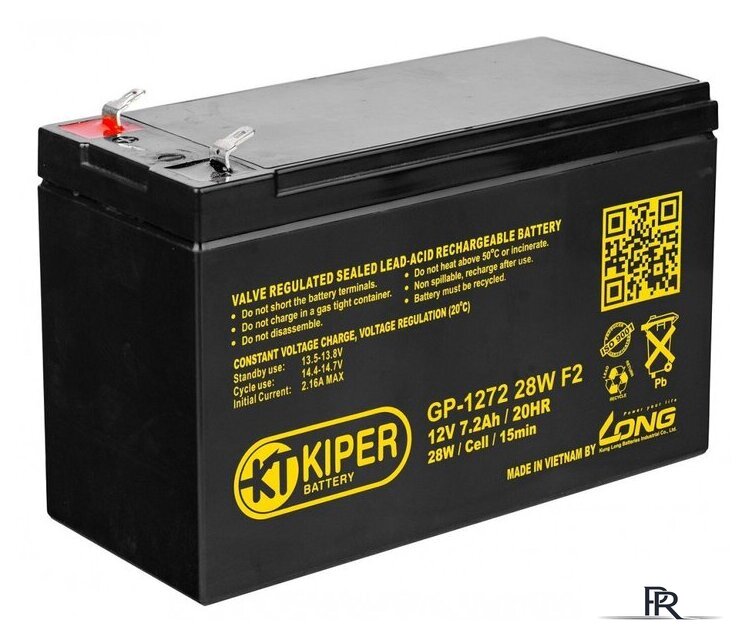 Аккумулятор для ИБП Kiper GP-1272 28W F2 (12В/7.2 А·ч) - Изображение №1 — Интернет-магазин ПроЗаказ