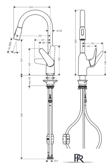 Смеситель Hansgrohe M42 M429-H220 71800000 - Изображение №2 — Интернет-магазин ПроЗаказ