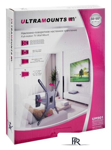 Кронштейн для телевизора Ultramounts UM901 (черный) - Изображение №10 — Интернет-магазин ПроЗаказ