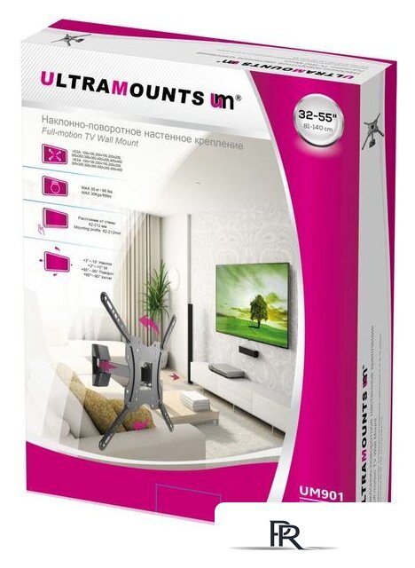 Кронштейн для телевизора Ultramounts UM901 (черный) - Изображение №9 — Интернет-магазин ПроЗаказ