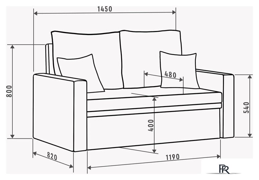 Диван Mio Tesoro Тунне SB2 (Linea Media 36 brown) - Изображение №7 — Интернет-магазин ПроЗаказ