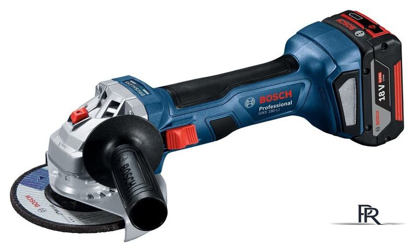 Угловая шлифмашина Bosch GWS 180-LI Professional 06019H9025 (с 1-им АКБ, кейс) - Изображение №2 — Интернет-магазин ПроЗаказ
