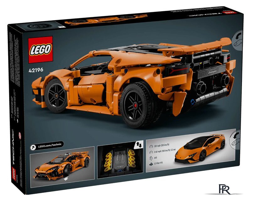 Конструктор LEGO Technic 42196 Lamborghini Huracan Tecnica Orange - Изображение №8 — Интернет-магазин ПроЗаказ