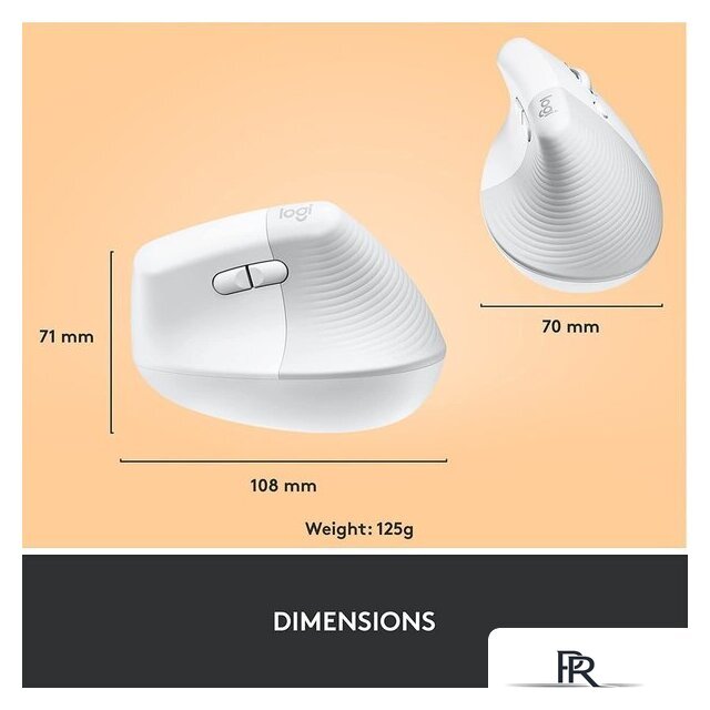 Вертикальная мышь Logitech Lift (белый) - Изображение №9 — Интернет-магазин ПроЗаказ