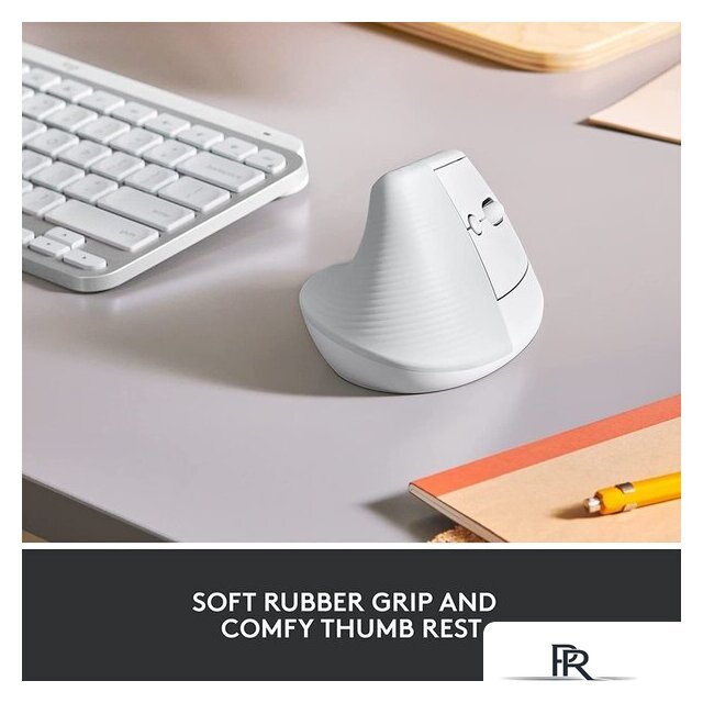 Вертикальная мышь Logitech Lift (белый) - Изображение №2 — Интернет-магазин ПроЗаказ