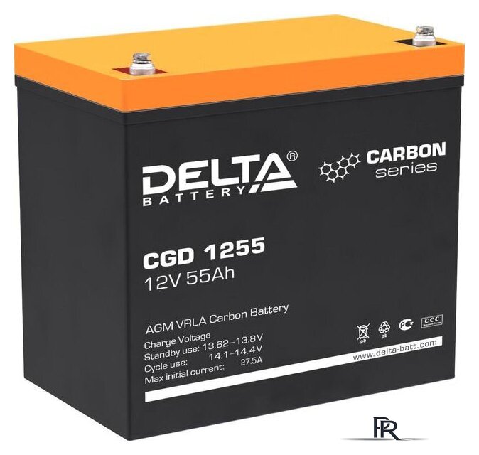 Аккумулятор для ИБП Delta CGD 1255 (12В/55 А·ч) - Изображение №1 — Интернет-магазин ПроЗаказ