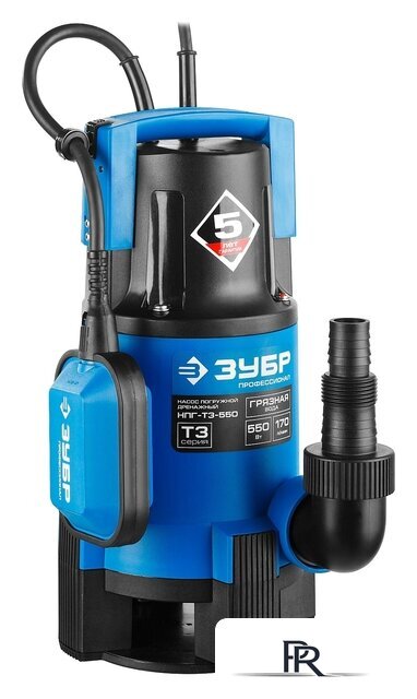 Дренажный насос Зубр НПГ-Т3-550 - Изображение №3 — Интернет-магазин ПроЗаказ