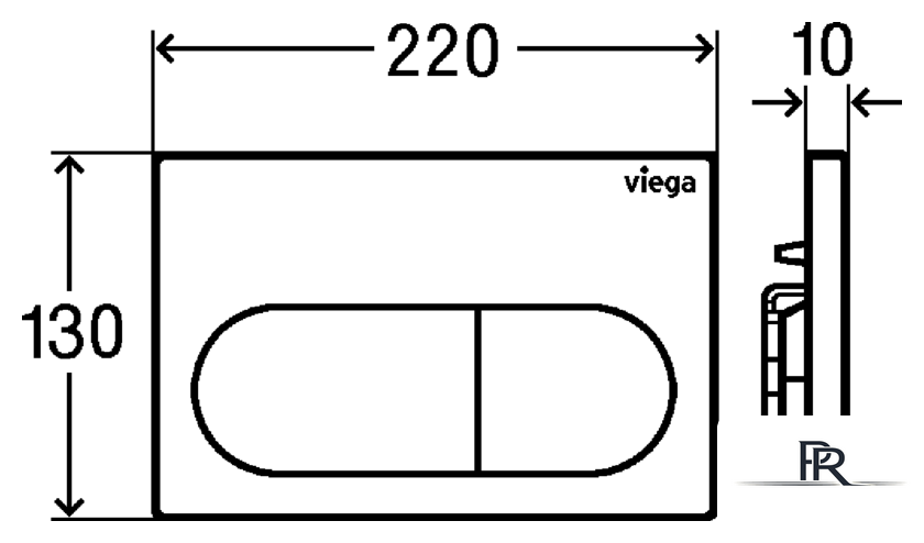 Панель смыва Viega Visign for Life 6 8602.1 (хром) 773 748 - Изображение №3 — Интернет-магазин ПроЗаказ