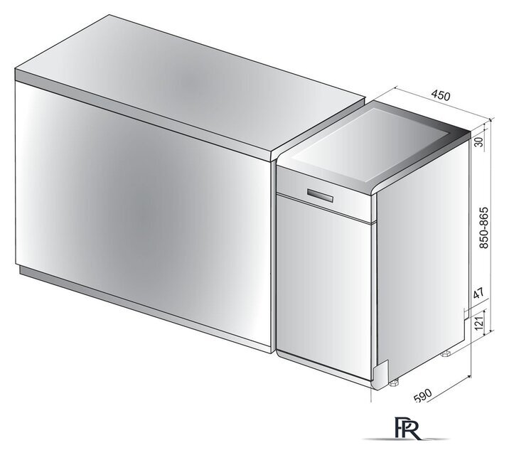 Отдельностоящая посудомоечная машина Indesit DSFO 3T224 C S - Изображение №2 — Интернет-магазин ПроЗаказ