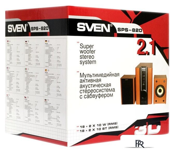 Акустика SVEN SPS-820 (коричневый) - Изображение №11 — Интернет-магазин ПроЗаказ
