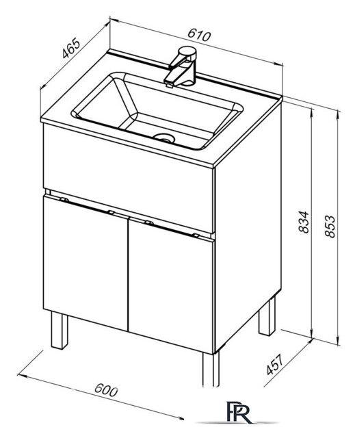  Aquanet Тумба под умывальник Алвита new 60 277547 - Изображение №10 — Интернет-магазин ПроЗаказ