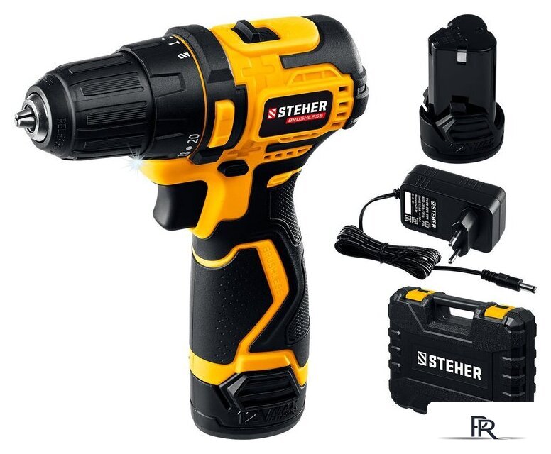 Дрель-шуруповерт Steher CDB-120-2 (с 2-мя АКБ, кейс) - Изображение №1 — Интернет-магазин ПроЗаказ