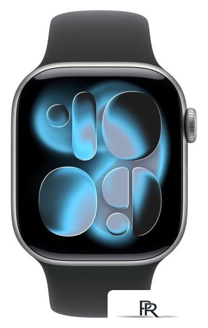 Умные часы Apple Watch Series 11 42 мм (алюминиевый корпус, космический серый/черный, спортивный силиконовый ремешок M/L) - Изображение №2 — Интернет-магазин ПроЗаказ