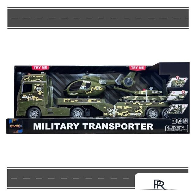 Автовоз Givito Милитари. Военный транспортер G235-479 - Изображение №2 — Интернет-магазин ПроЗаказ