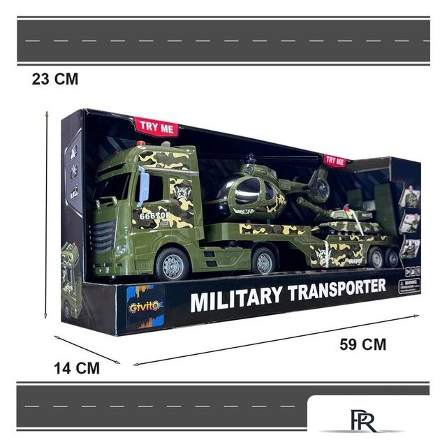 Автовоз Givito Милитари. Военный транспортер G235-479 - Изображение №4 — Интернет-магазин ПроЗаказ