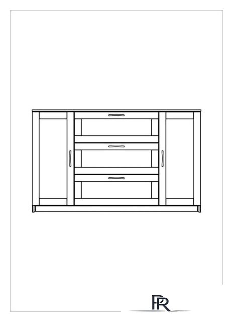 Комод Mio Tesoro Сириус 2 двери и 3 ящика 156x95 2.02.03.290.1 (белый) - Изображение №4 — Интернет-магазин ПроЗаказ