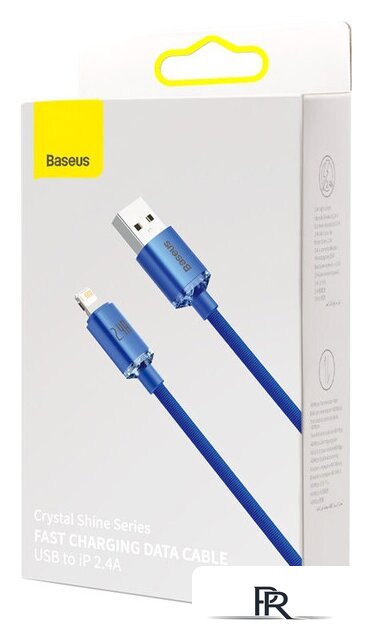 Кабель Baseus Crystal Shine USB Type-A - Lightning (2 м, синий) - Изображение №1 — Интернет-магазин ПроЗаказ