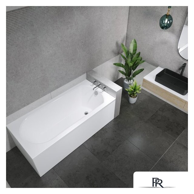 Ванна Lauter Haven 160 21202006 (с ножками, серым подголовн., белыми лиц. и торц. экранами) - Изображение №9 — Интернет-магазин ПроЗаказ