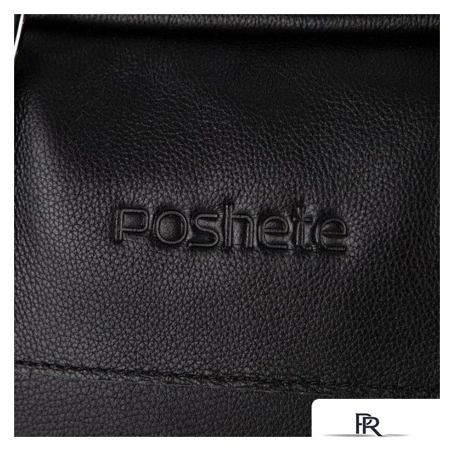 Мужская сумка Poshete 253-7090-43-BLK (черный) - Изображение №5 — Интернет-магазин ПроЗаказ