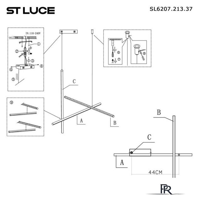 Подвесная люстра ST Luce SL6207.213.37 - Изображение №4 — Интернет-магазин ПроЗаказ