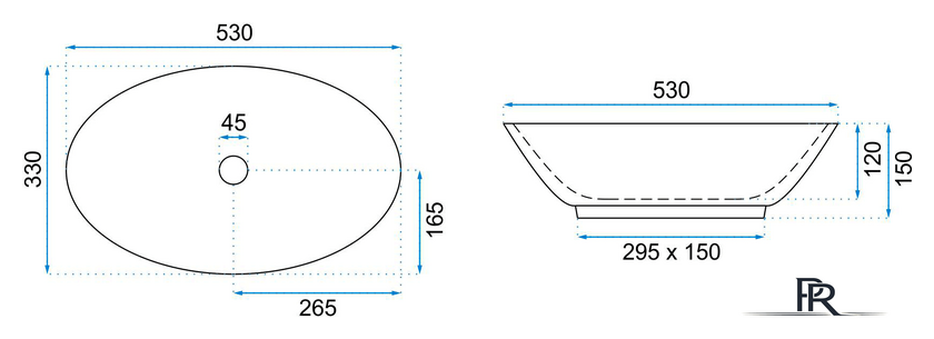 Умывальник Rea Pamela Shiny Aiax Marmur REA-U9685 (мрамор) - Изображение №6 — Интернет-магазин ПроЗаказ