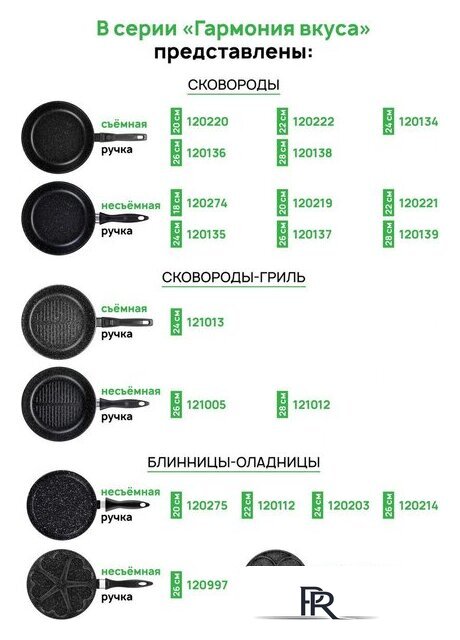 Набор сковород Elan Gallery Гармония вкуса 120134+2 (черный мрамор) - Изображение №8 — Интернет-магазин ПроЗаказ