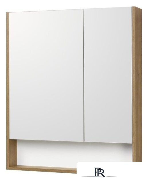  Акватон Шкаф с зеркалом Сканди 70 1A252202SDZ90 (белый/дуб рустикальный) - Изображение №1 — Интернет-магазин ПроЗаказ