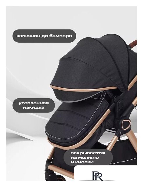 Универсальная коляска Rant Basic Roller Gold RA161 (2 в 1, black) - Изображение №5 — Интернет-магазин ПроЗаказ