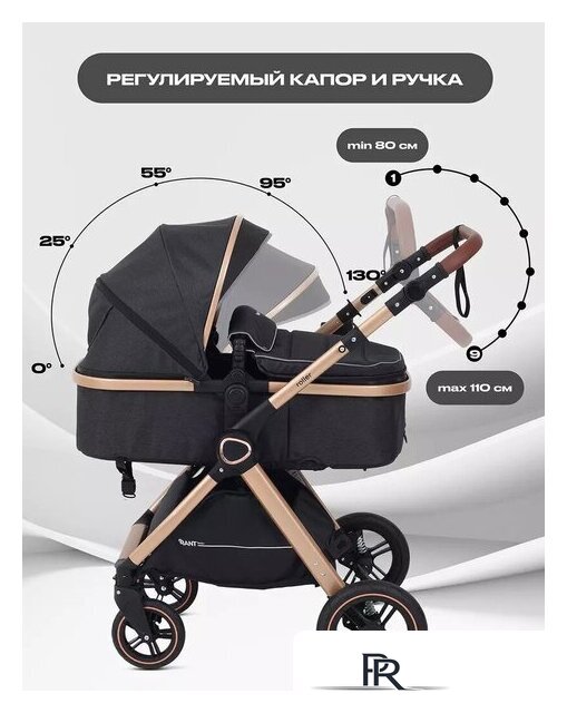 Универсальная коляска Rant Basic Roller Gold RA161 (2 в 1, black) - Изображение №4 — Интернет-магазин ПроЗаказ